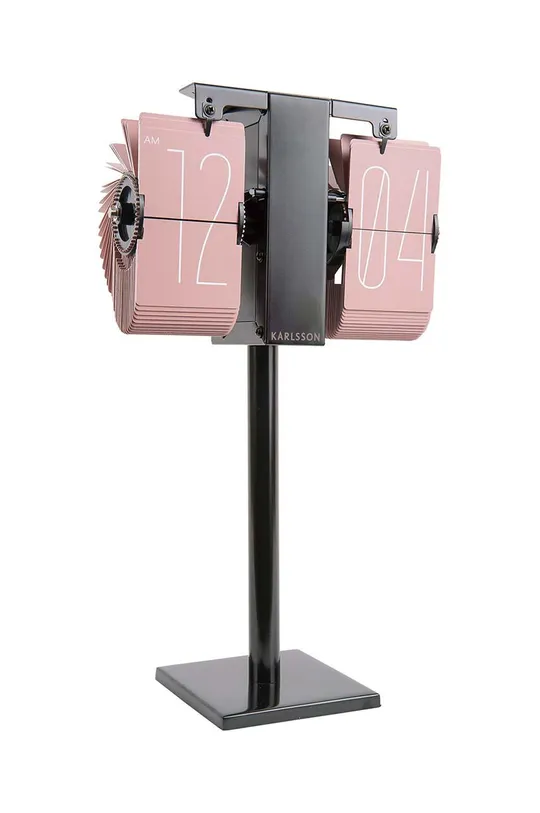 Karlsson zegar klapkowy Flip Clock No Case Mini różowy