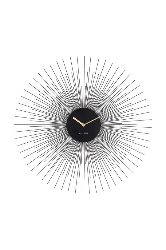 μαύρο Ρολόι τοίχου Karlsson Peony Large Unisex