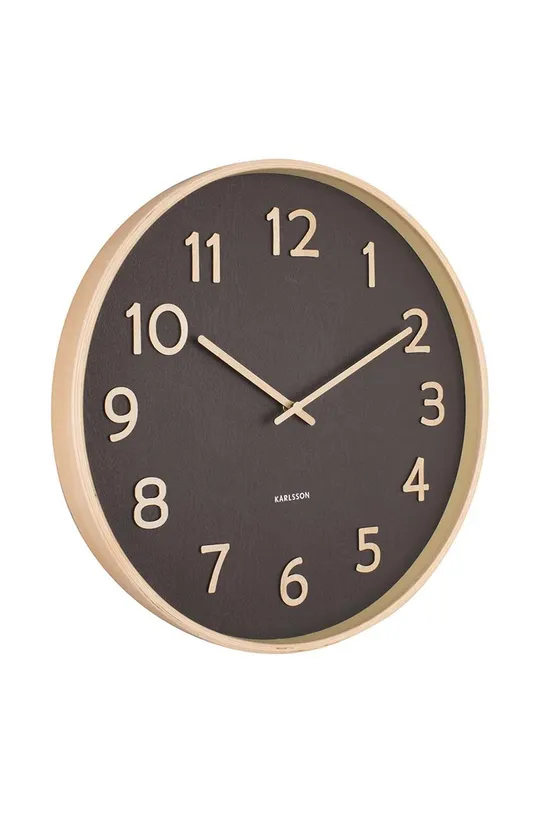 Настінний годинник Karlsson Pure Wood чорний
