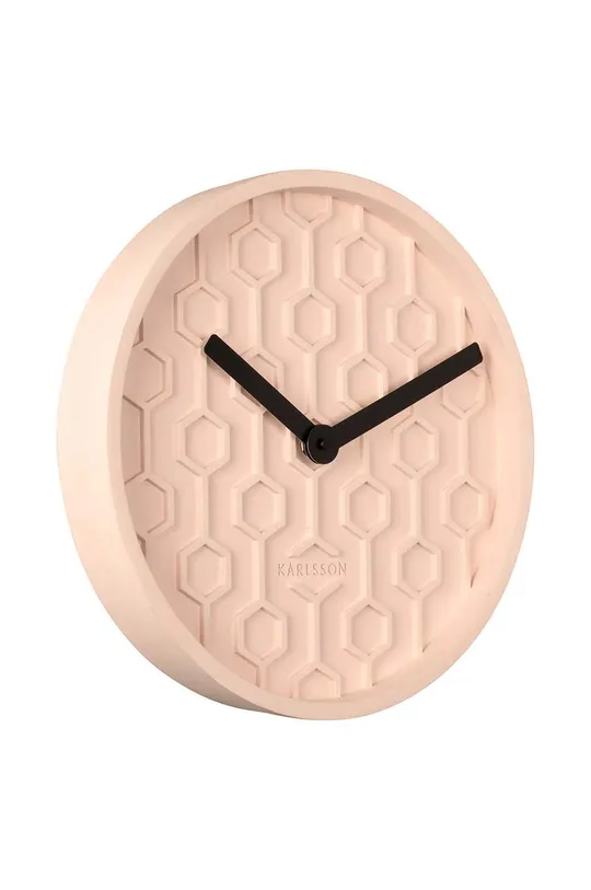 Karlsson zegar ścienny Honeycomb różowy