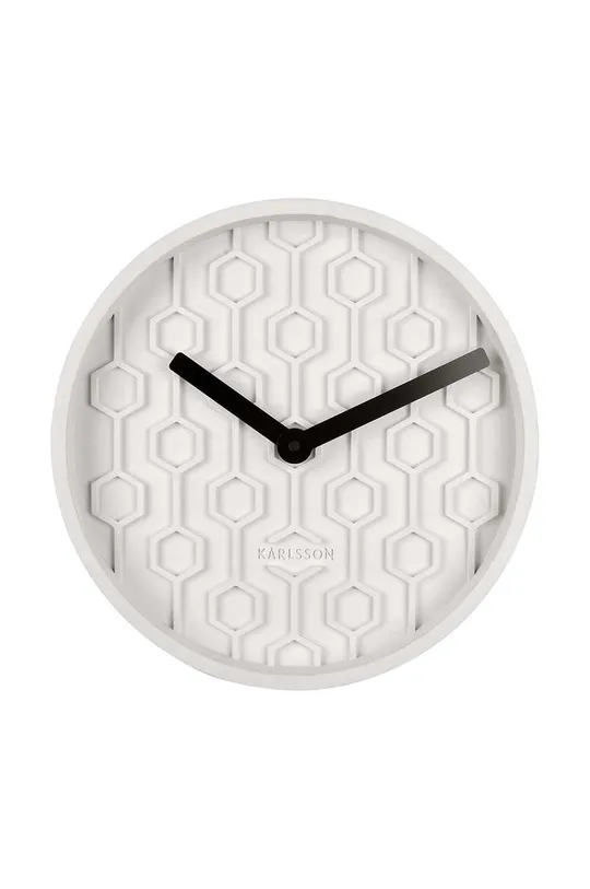 biały Karlsson zegar ścienny Honeycomb Unisex