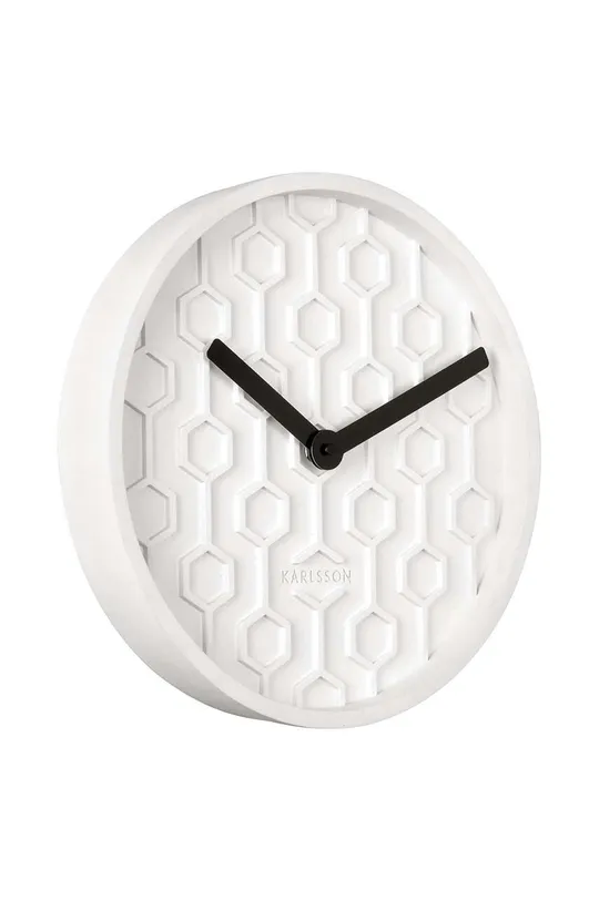 Настінний годинник Karlsson Honeycomb білий
