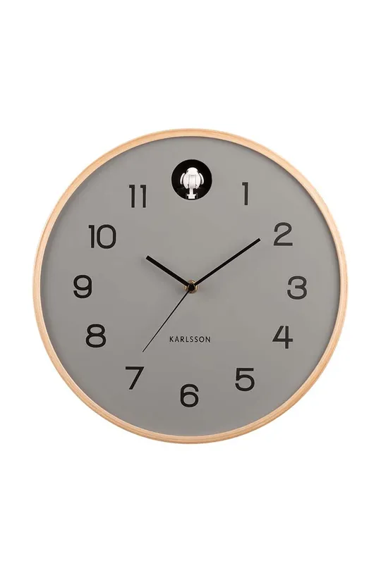 сірий Настінний годинник Karlsson Natural Cuckoo Unisex