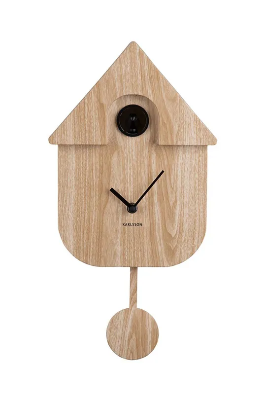 коричневый Часы с кукушкой Karlsson Modern Cuckoo Unisex