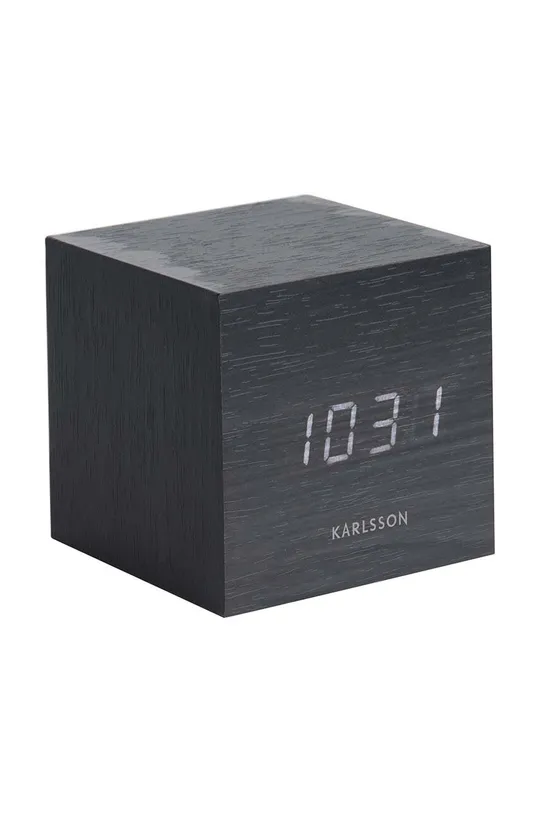 črna Budilka Karlsson Mini Cube Unisex