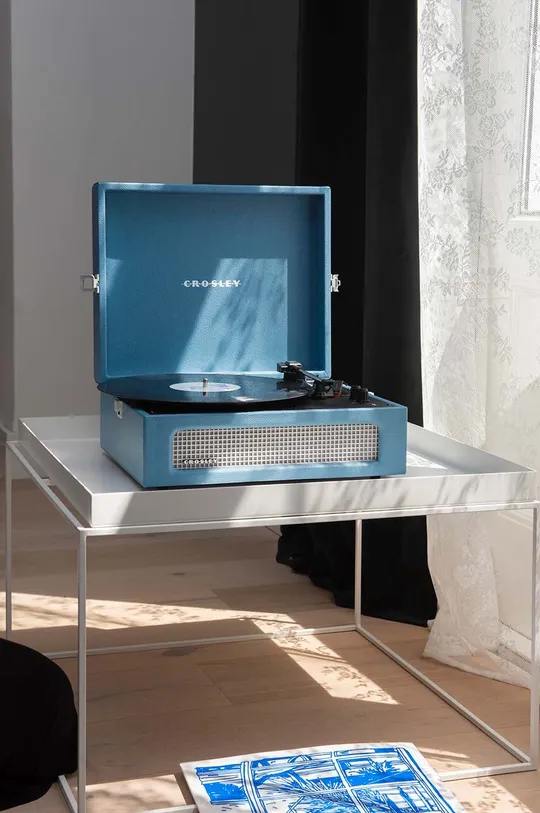 modrá Kufríkový gramofón Crosley Voyager