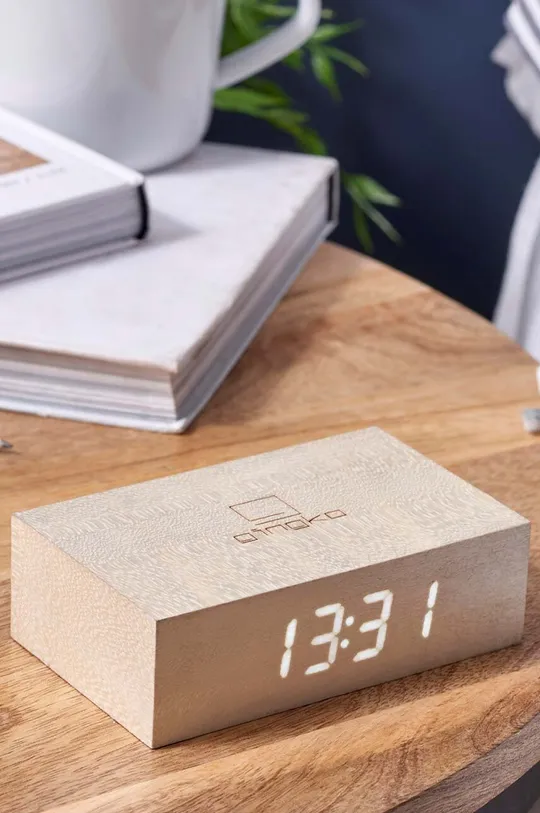Stolové hodiny Gingko Design Flip Click Clock biela