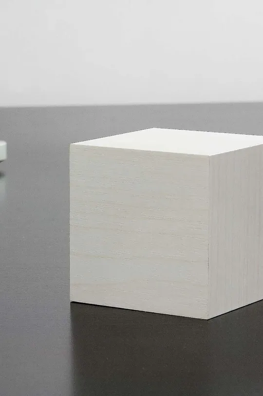 biela Stolové hodiny Gingko Design Cube Click Clock