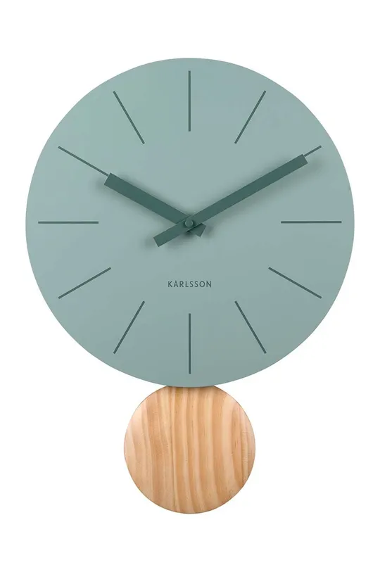 zielony Karlsson zegar ścienny Arlo Unisex