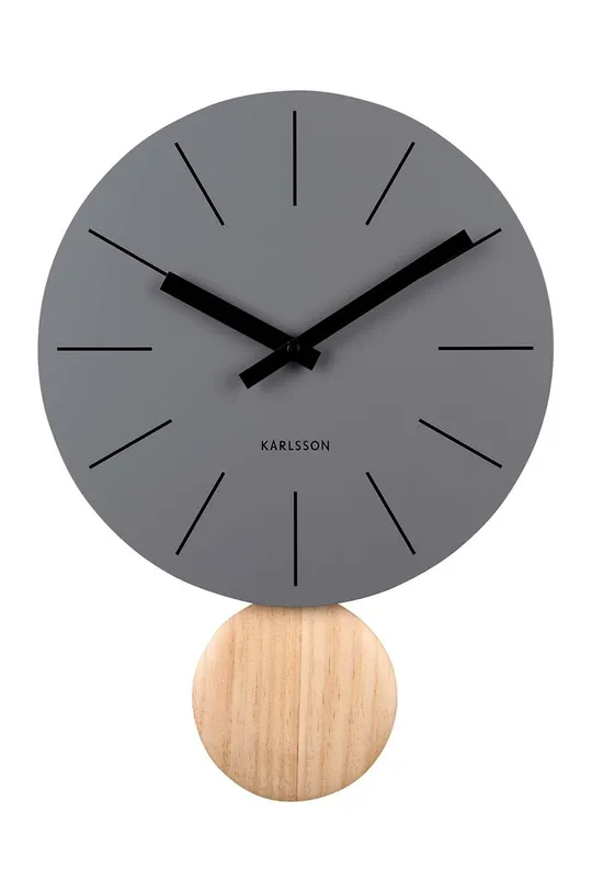 сірий Настінний годинник Karlsson Arlo Unisex