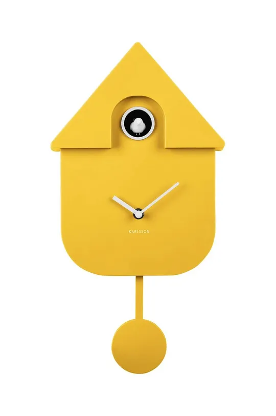 κίτρινο Ρολόι τοίχου Karlsson Modern Cuckoo Unisex