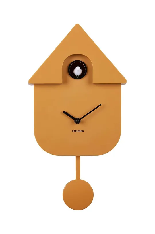 żółty Karlsson zegar ścienny Modern Cuckoo Unisex