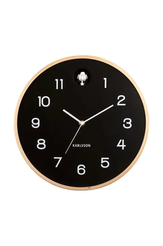чорний Настінний годинник Karlsson Natural Cuckoo Unisex