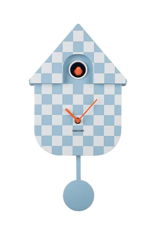 niebieski Karlsson zegar ścienny Modern Cuckoo Unisex