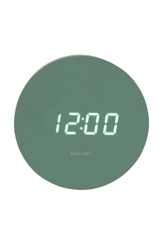 zielony Karlsson budzik Spry Round LED Unisex