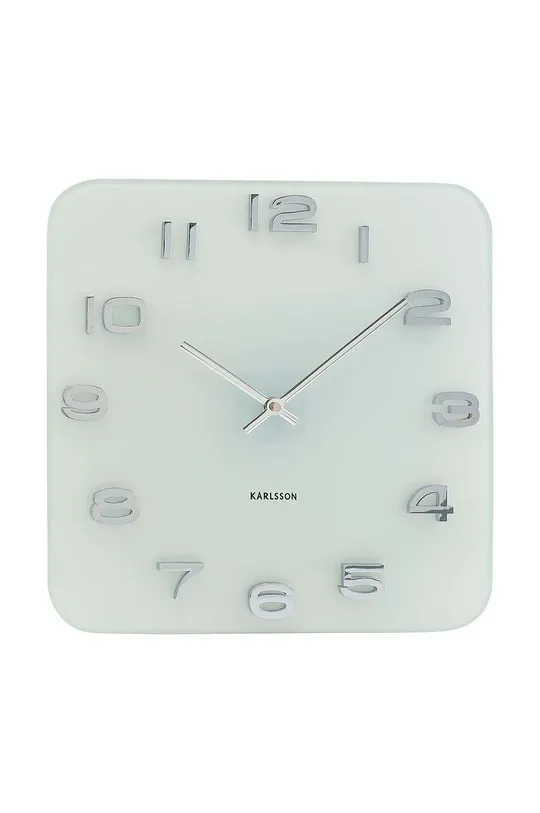 білий Настінний годинник Karlsson Vintage Squared Unisex