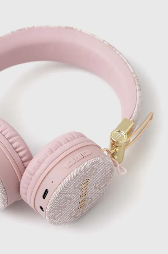 Бездротові навушники Guess Bluetooth 4G Metal Logo рожевий