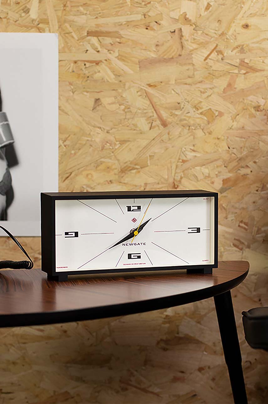 Orologio Da Camino Thunderbird Newgate - Senza Ticchettio, Quadrante Crema, Custodia Silicone Nero, 13.5x28x7.5 Cm - Foto 14