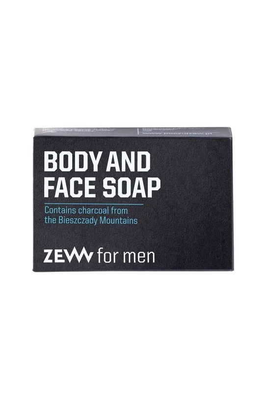 ZEW for men mydło do twarzy i ciała z węglem drzewnym z Bieszczad 85 ml multicolor