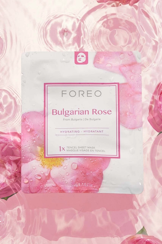 FOREO maschera in foglio idratante per una pelle idratata e rivitalizzata Bulgarian Rose pacco da 3 Unisex