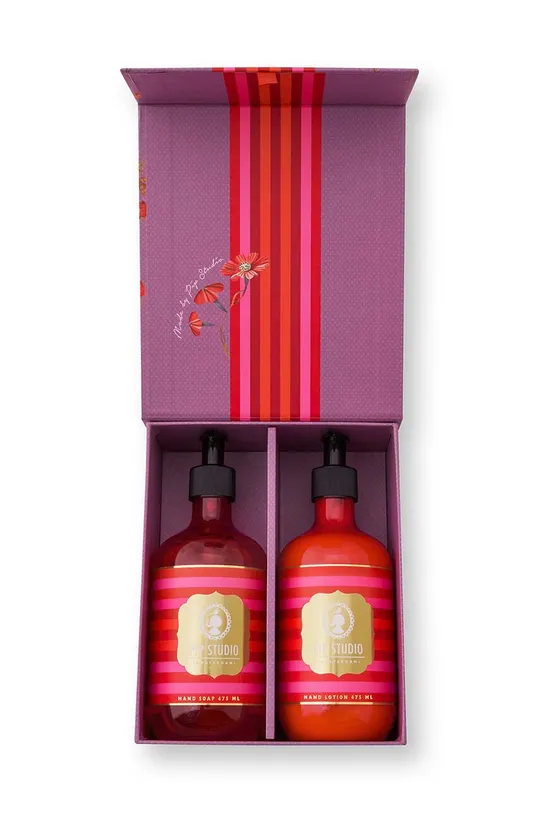 Pip Studio zestaw mydło i balsam do rąk Giftset Tea Leaves 2-pack różowy