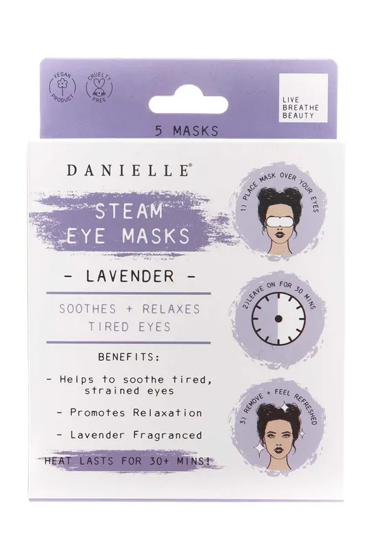 πολύχρωμο Επιθέματα ματιών Danielle Beauty Lavender Steam Eye Mask 5-pack Unisex