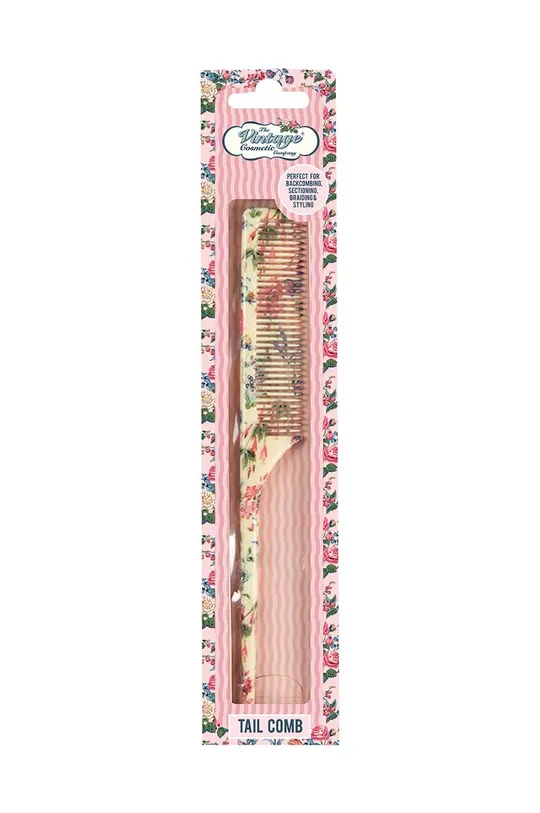 Glavnik The Vintage Cosmetics Company Tail Comb Floral pisana