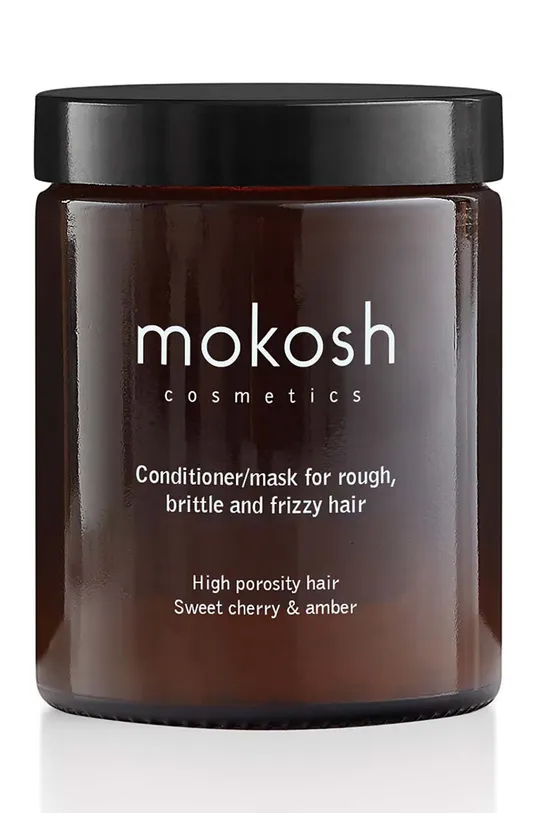 čierna Kondicionér/maska ​​pre drsné, lámavé a krepovité vlasy Mokosh Cherry & Amber 180 ml Unisex
