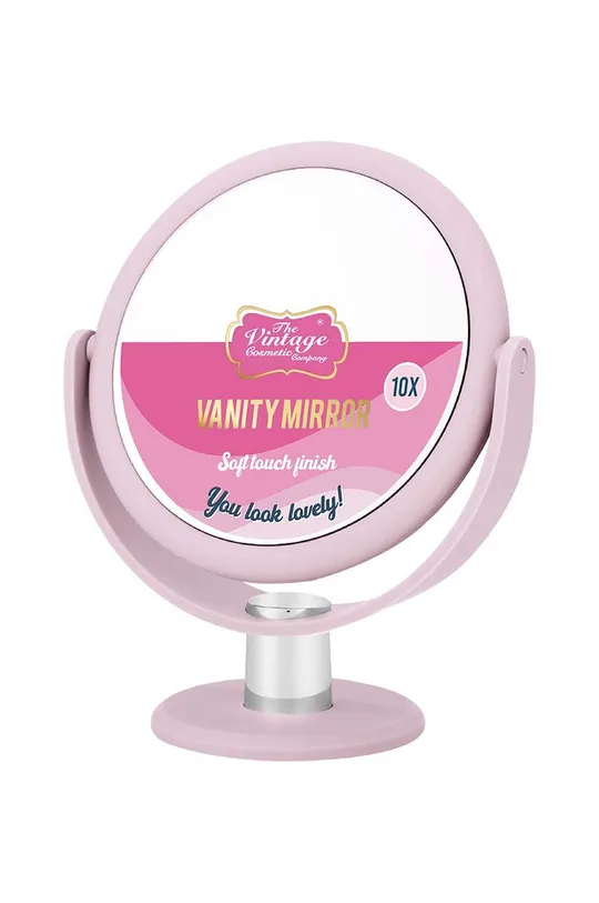 Kúpeľňové zrkadlo The Vintage Cosmetics Company Pink Soft Touch Vanity ružová