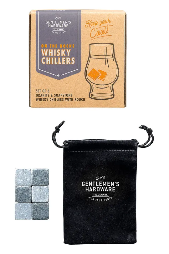 Gentlemen's Hardware whiskey kövek (6 db) többszínű