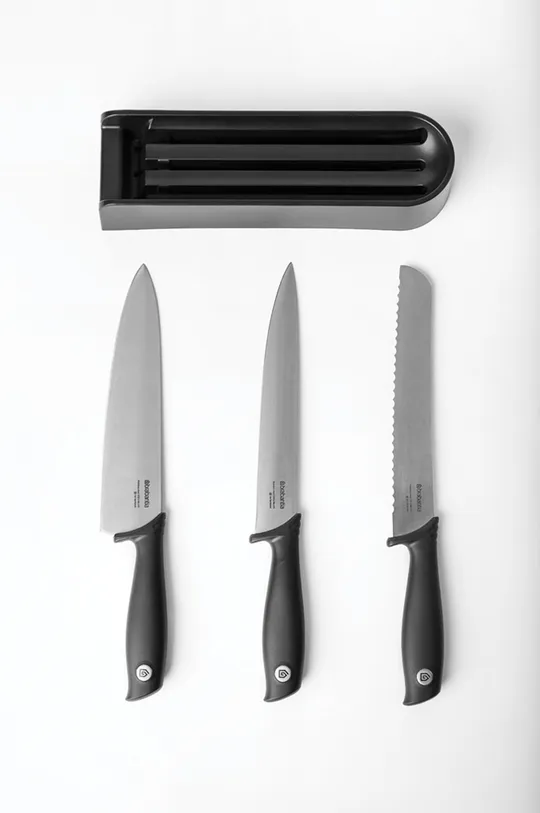 szary Brabantia zestaw noży z organizerem (3-pack) Unisex
