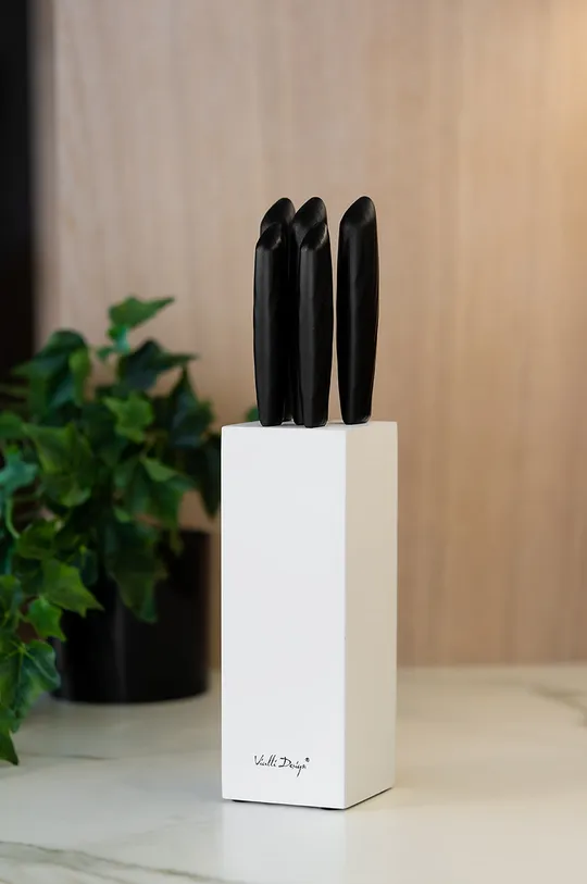 Vialli Design set kuhinjskih nožev s stojalom pisana