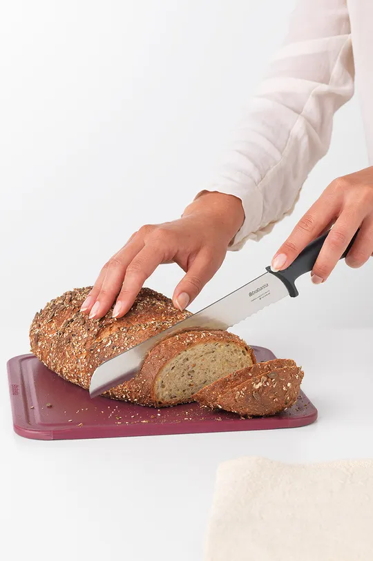 Brabantia kenyérvágó kés  rozsdamentes acél, Műanyag