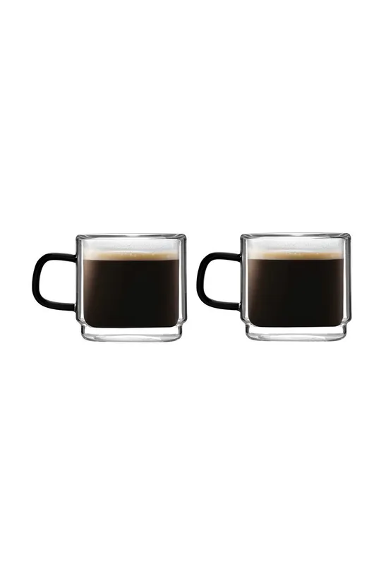 viacfarebná Vialli Design sada šálok na espresso Carbon 80 ml (2-pak) Unisex