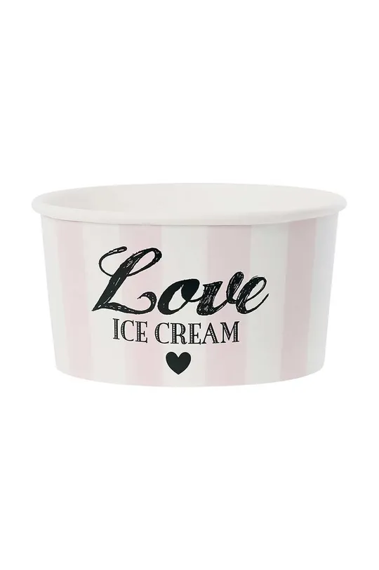 розовый Miss Etoile Набор одноразовых стаканчиков для мороженого с ложками (8-pack) Unisex