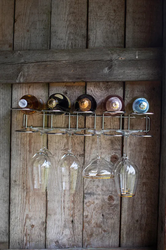 Dorre stenski bar za steklenice in kozarce Vyna  Železo