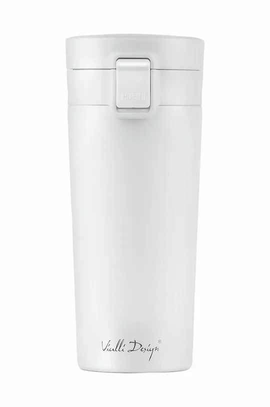 biały Vialli Design kubek termiczny Fuori 400 ml Unisex