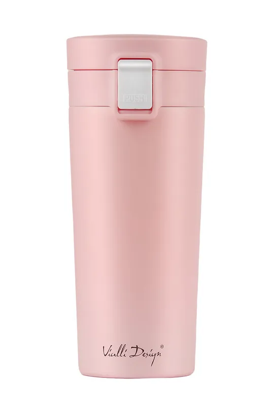 różowy Vialli Design kubek termiczny Fuoria 400 ml Unisex
