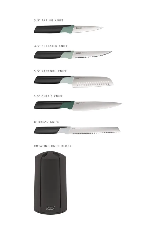 Joseph Joseph ένα σετ μαχαιριών με θήκη Elevate Sage (6-pack) Unisex