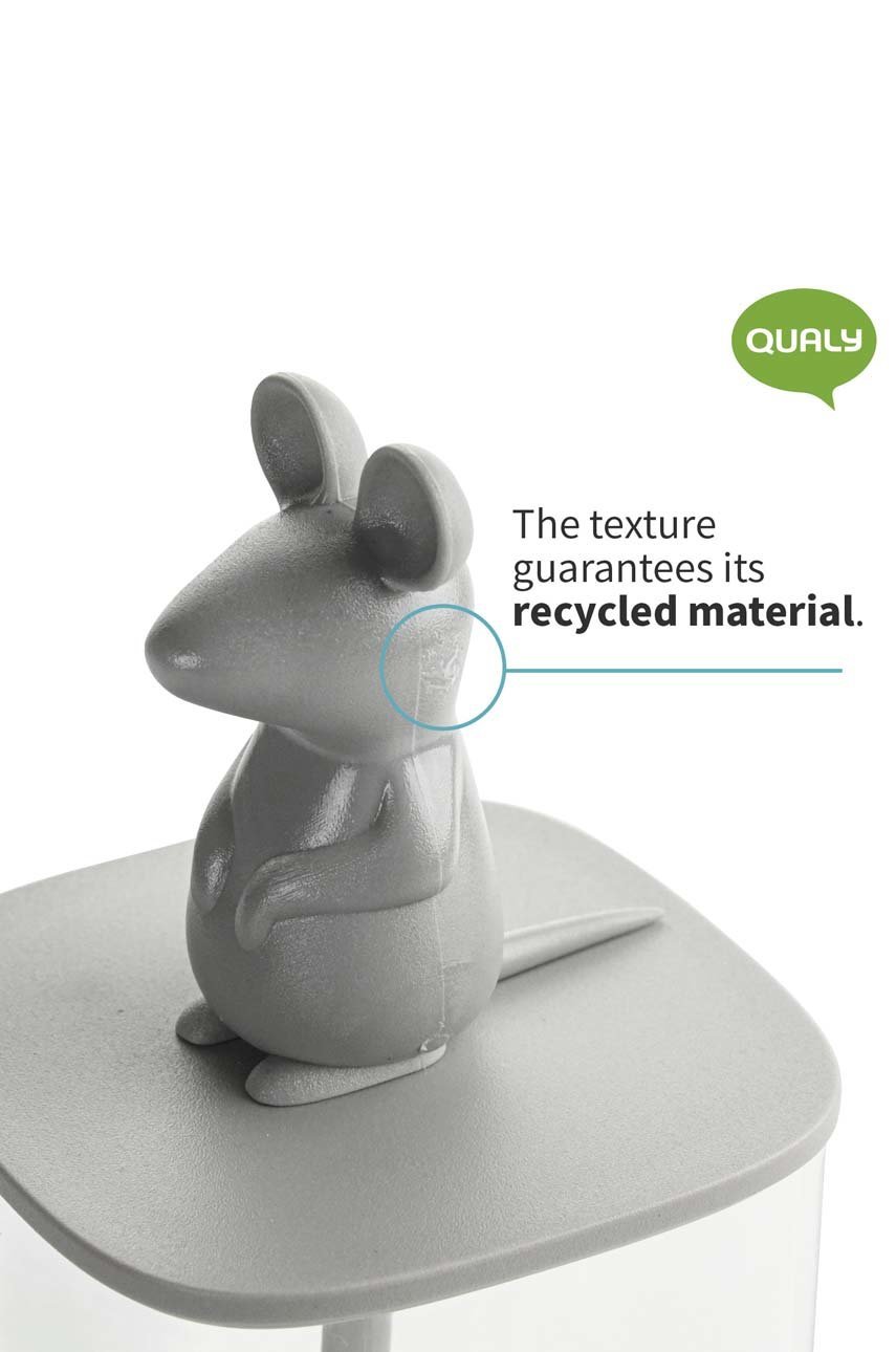 Qualy Lucky Mouse - Contenitore Per Riso 7L Con Cucchiaio Dosatore A Forma Di Topo