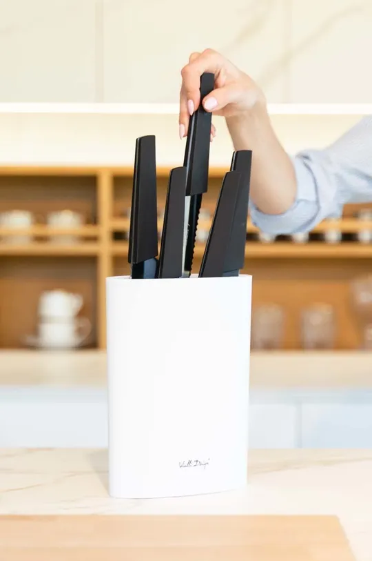Σχάρα για μαχαίρια κουζίνας Vialli Design Bianco  Νάιλον