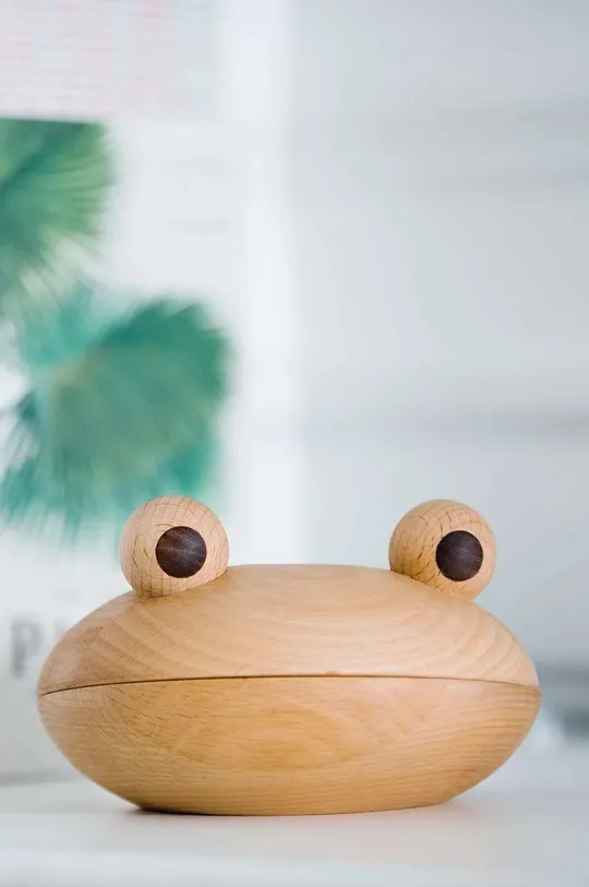 Spring Copenhagen pojemnik na przekąski The Frog Bowl drewno bukowe