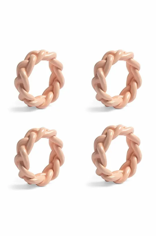 rosa &k amsterdam anelli per tovaglioli Braid Pink Set pacco da 4 Unisex