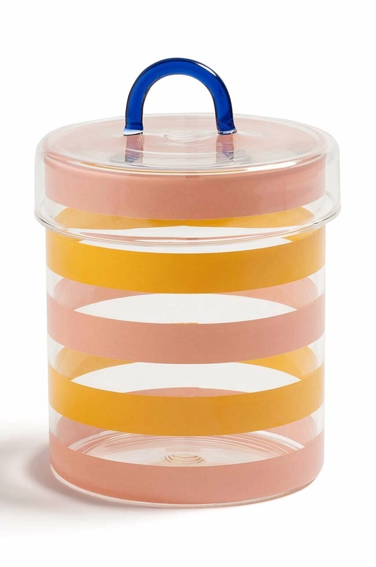 голубой Емкость с крышкой &k amsterdam Jar Stripy Unisex