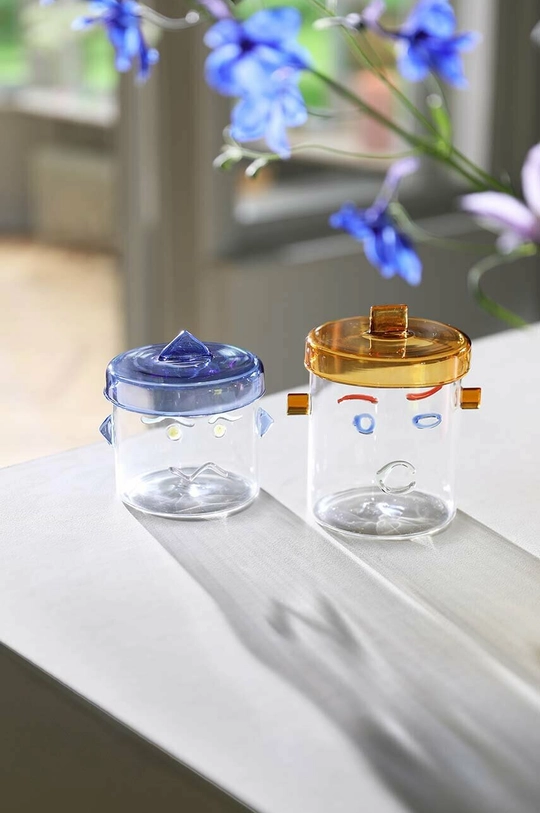 &k amsterdam contenitore con copperchio Jar Surprised multicolore