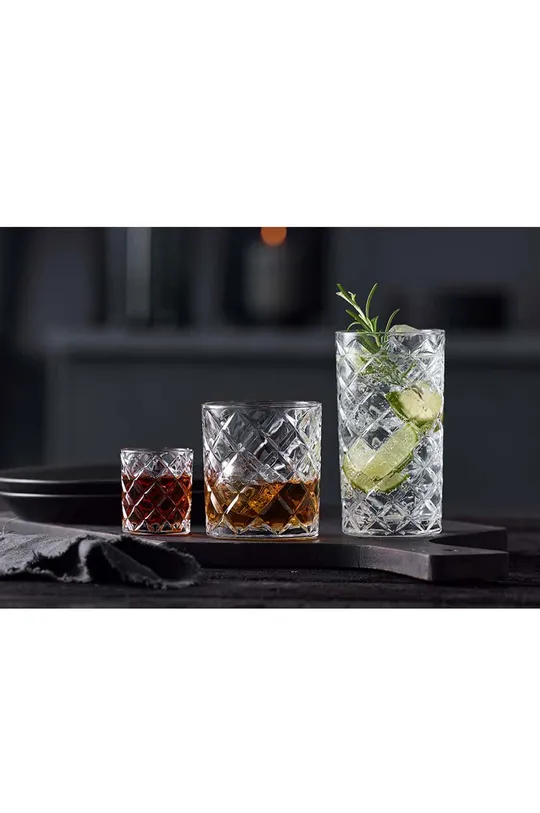transparentny Lyngby zestaw szklanek do drinków Diamond 6-pack