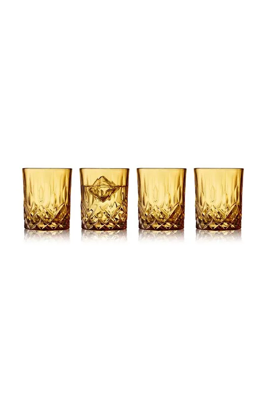 sárga Lyngby whiskys pohár készlet Sorrento 4 db Uniszex