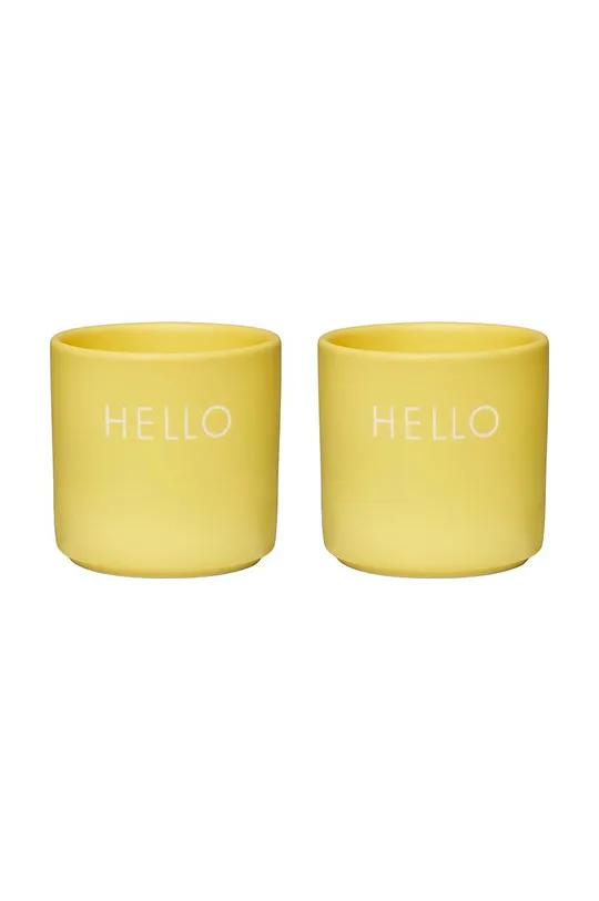 κίτρινο Σετ ποτηριών αυγών Design Letters Yello Hello 2-pack Unisex