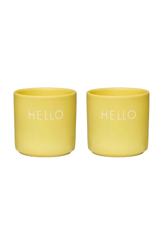 żółty Design Letters zestaw kieliszków na jajka Yello Hello 2-pack Unisex