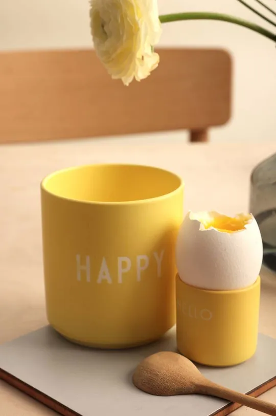 Σετ ποτηριών αυγών Design Letters Yello Hello 2-pack κίτρινο